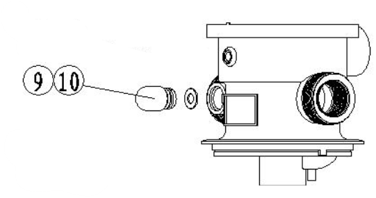 Reliant Multiport site glass W/gasket