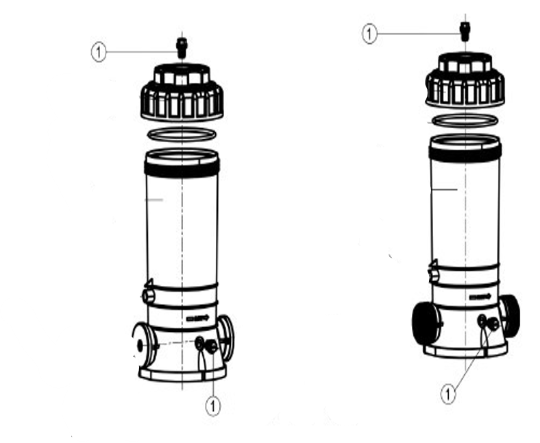 Reliant Chlorinator drain plug B8000 Series