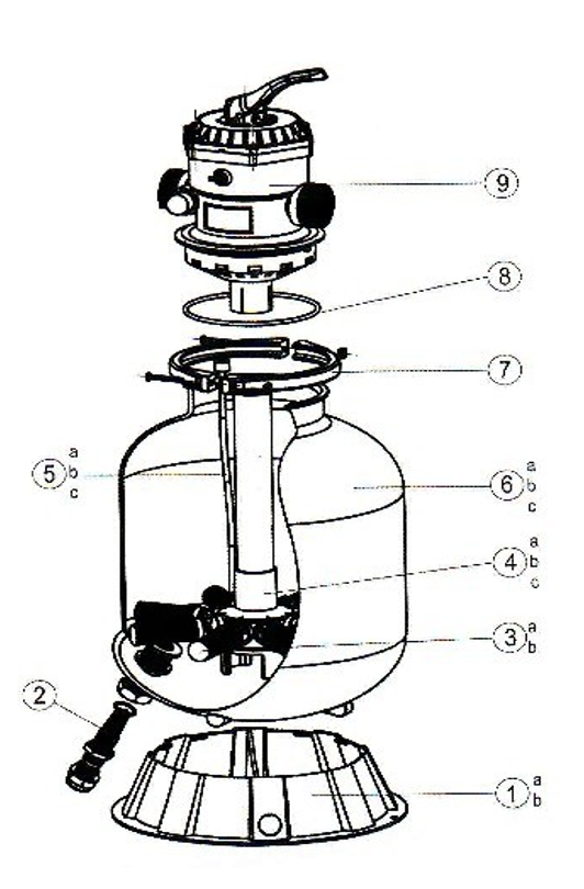 Reliant Sand Filter Top-Mount Multiport Valve for S116T / S119T / S124T