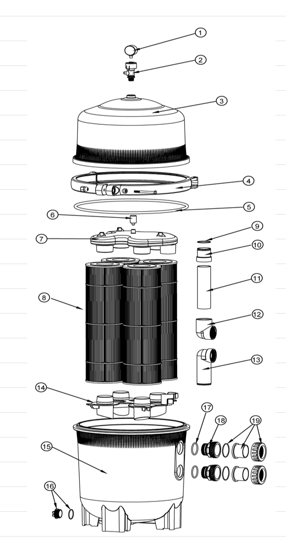 Reliant Cluster Cartridge Filter Manifold O-Ring for C3425/C3525