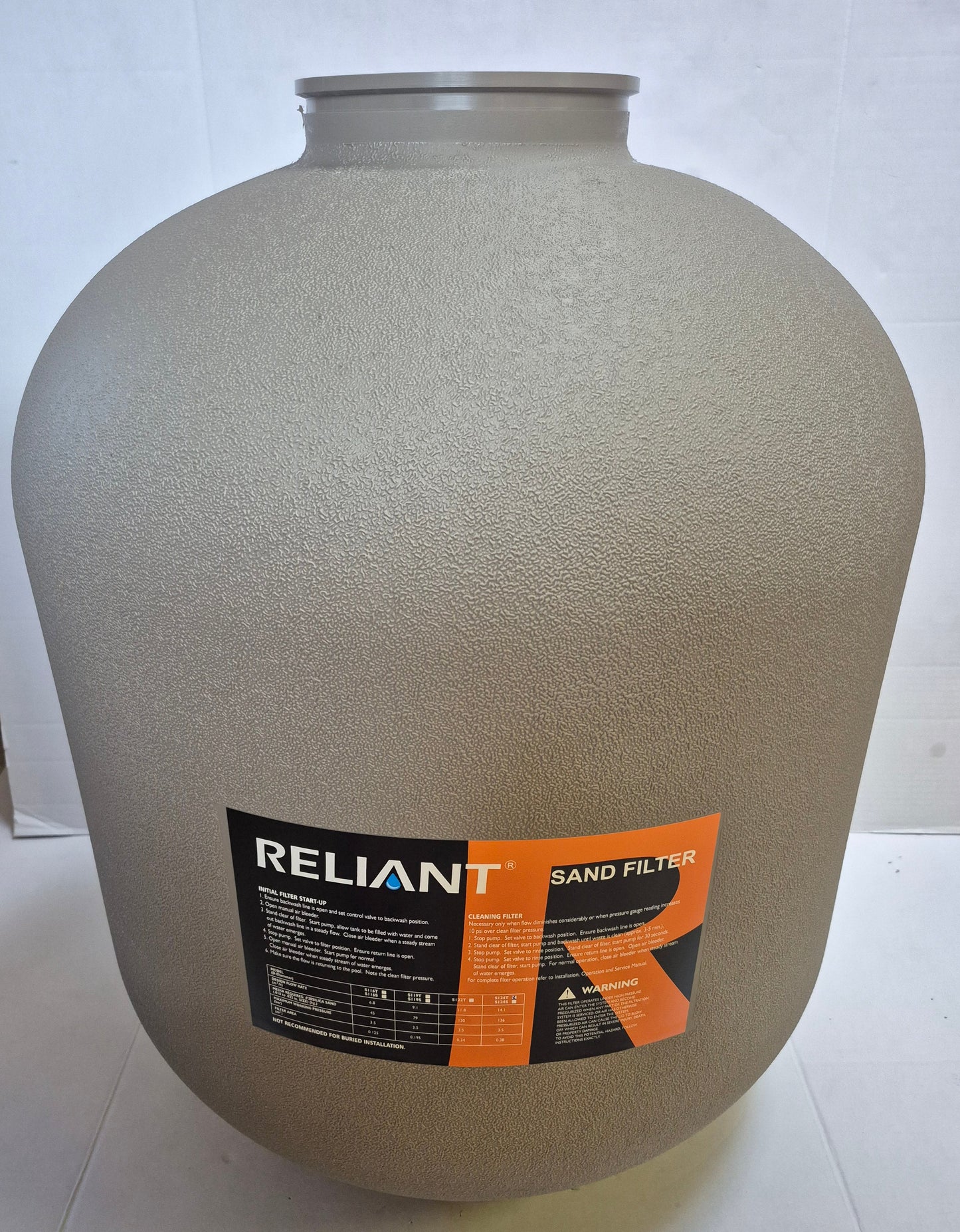 Reliant Sand Filter 24" Tank Body for F124T / S124T