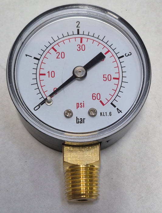 Reliant Filter Bottom Mount (Lollipop Style) Pressure Gauge