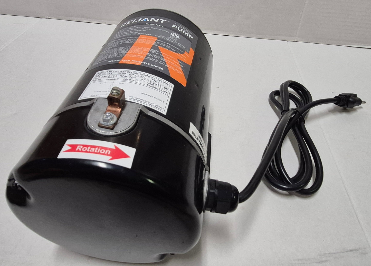 Reliant 1hp Single Speed Pump Motor for P1410 / P1410(DC) / BC2729