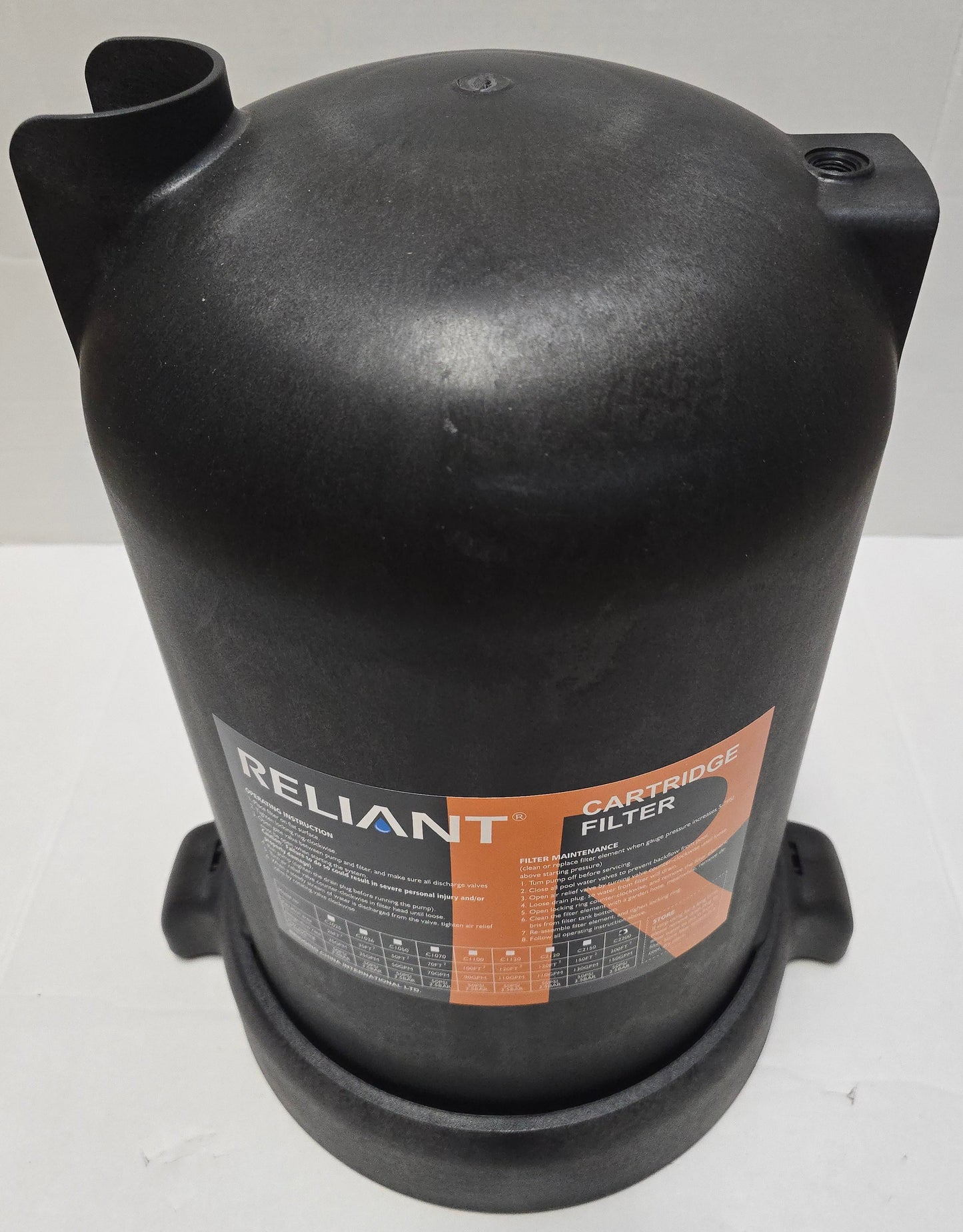 Reliant Cartridge Filter Tank Top with Lock Ring for C2120 / C2150 / C2200 / BC3103000 / BC31033001 / BC3103002 Series