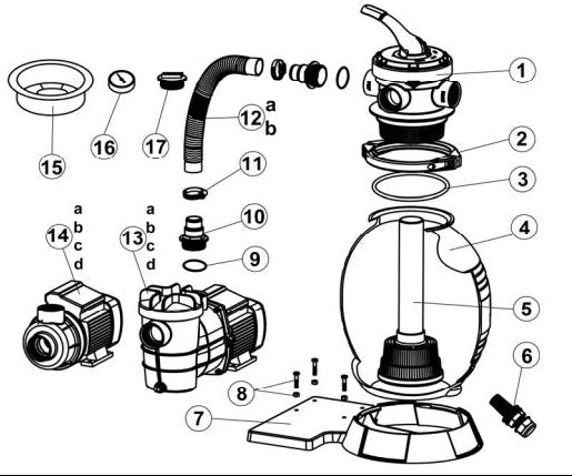 Reliant Sand Filter Tank/Flange Clamp for BC2212 / BC2213 / BC2214 / BC2215 Series
